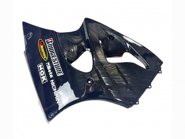 Migliori Carena Moto Kawasaki ZX6R 1998-1999 - Nero Lucido Giallo Elf Bridgestone