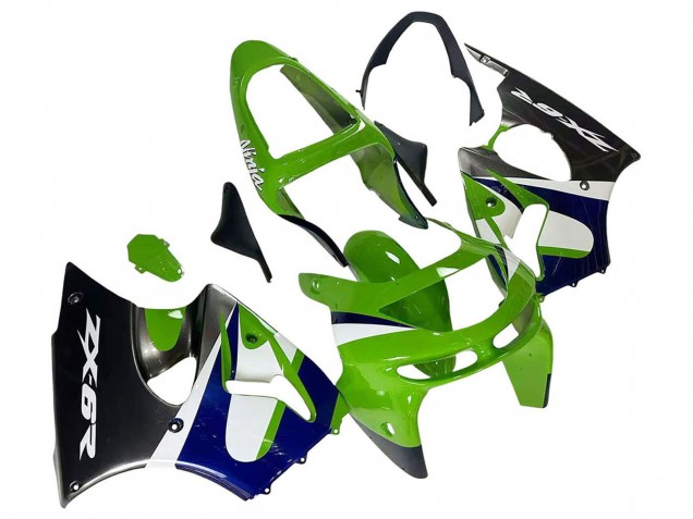 Migliori Carena Moto Kawasaki ZX6R 1998-1999 - Verde Bianco Blu Argento Nero Lucido