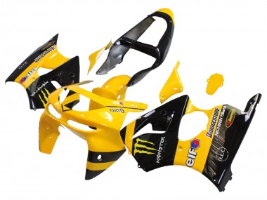 Migliori Carena Moto Kawasaki ZX6R 1998-1999 - Giallo Nero Mostro Elf Bridgestone