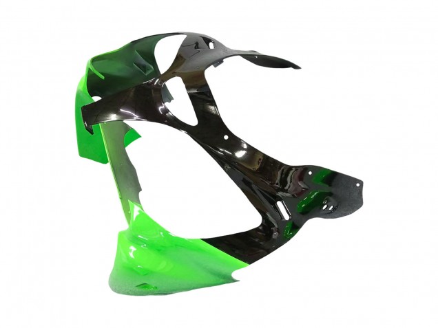 Migliori Carena Moto Kawasaki ZX6R 2000-2002 - Verde Bianco Nero