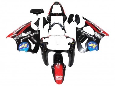 Migliori Carena Moto Kawasaki ZX6R 2000-2002 - Nero Lucido Rosso Blu Rosso PlayStation 2