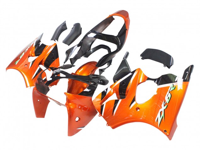 Migliori Carena Moto Kawasaki ZX6R 2000-2002 - Arancia Nero