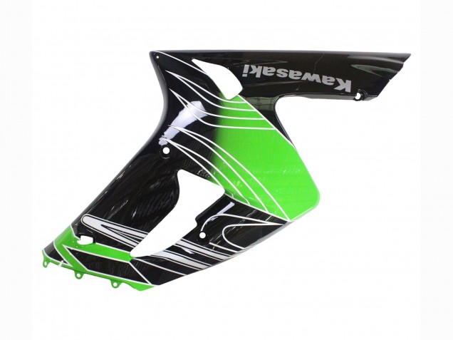 Migliori Carena Moto Kawasaki ZX6R 2003-2004 - Verde Bianco Nero