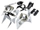 Migliori Carena Moto Kawasaki ZX6R 2003-2004 - Bianco Nero Motul Lucky Strike