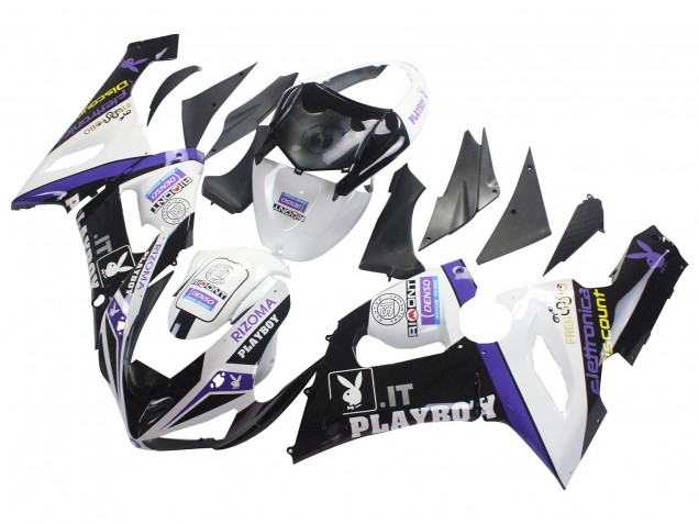 Migliori Carena Moto Kawasaki ZX6R 2005-2006 - Bianco Viola Nero Rizoma Playboy DENSO