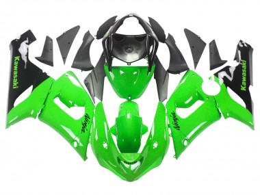 Migliori Carena Moto Kawasaki ZX6R 2005-2006 - Verde Nero Ninja