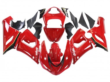 Migliori Carena Moto Kawasaki ZX6R 2005-2006 - Rosso Giallo Nero