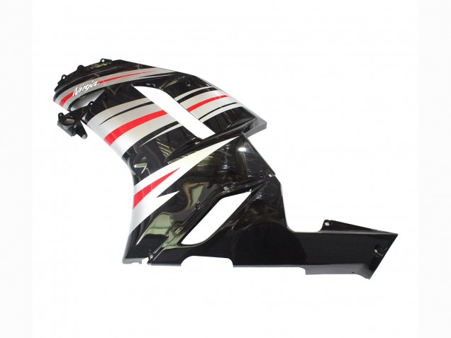 Migliori Carena Moto Kawasaki ZX6R 2007-2008 - Nero Argento Rosso Ninja