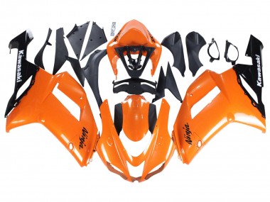 Migliori Carena Moto Kawasaki ZX6R 2007-2008 - Arancia Nero Ninja