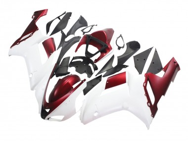 Migliori Carena Moto Kawasaki ZX6R 2007-2008 - Bianco Rosso