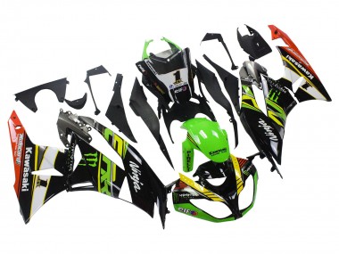 Migliori Carena Moto Kawasaki ZX6R 2009-2012 - Verde Nero Lucido Giallo Bianco Rosso Elf Mostro