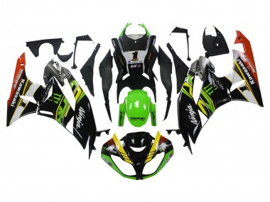 Migliori Carena Moto Kawasaki ZX6R 2009-2012 - Verde Nero Lucido Giallo Bianco Rosso Elf Mostro