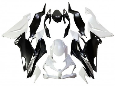 Migliori Kit Carena Moto ABS Kawasaki ZX6R 2013-2018 - Bianco Nero Opaco