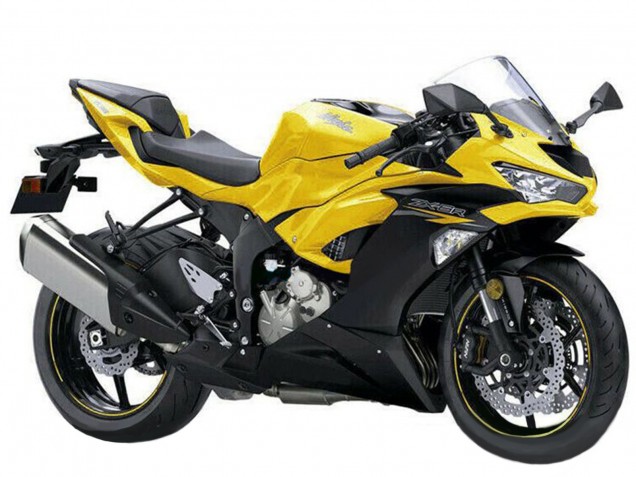 Migliori Carena Moto Kawasaki ZX6R 2019-2022 - Giallo Nero Opaco