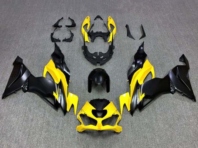 Migliori Carena Moto Kawasaki ZX6R 2019-2022 - Giallo Nero Opaco