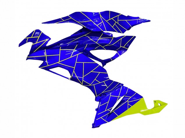 Migliori Carena Moto Kawasaki ZX6R 2019-2022 - Blu Giallo