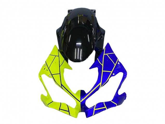 Migliori Carena Moto Kawasaki ZX6R 2019-2022 - Blu Giallo