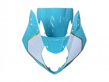 Migliori Carena Moto Suzuki GSXR 1000 2003-2004 - Bianco Azzurro Chiaro Oro