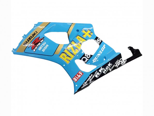 Migliori Carena Moto Suzuki GSXR 1000 2003-2004 - Azzurro Chiaro Giallo Nero Rizla Motul