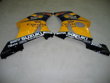 Migliori Carena Moto Suzuki GSXR 1000 2003-2004 - Giallo Bianco Blu Nero Corona