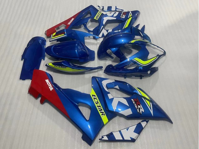 Migliori Carena Moto Suzuki GSXR 1000 2005-2006 - Blu Giallo Rosso Motul Ecstar