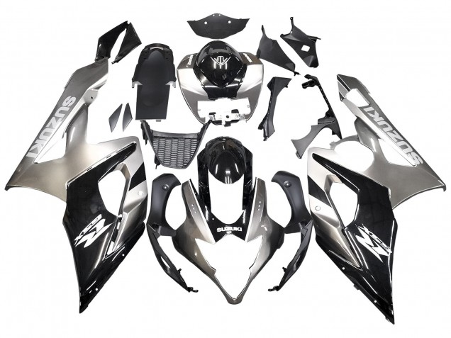 Migliori Carena Moto Suzuki GSXR 1000 2005-2006 - Nero Lucido Grigio