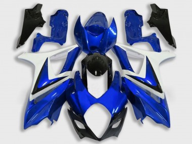 Migliori Carena Moto Suzuki GSXR 1000 2007-2008 - Bianco Blu Nero