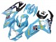 Migliori Carena Moto Suzuki GSXR 1000 2007-2008 - Azzurro Chiaro Giallo Nero Motul Rizla