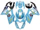 Migliori Carena Moto Suzuki GSXR 1000 2007-2008 - Azzurro Chiaro Giallo Nero Motul Rizla