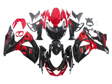 Migliori Kit Carena Moto Suzuki GSXR 1000 2009-2016 - Nero Lucido Rosso