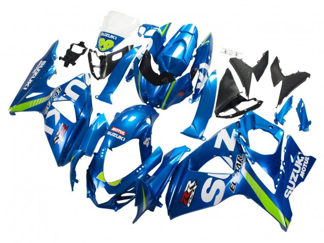 Migliori Carena Moto Suzuki GSXR 1000 2009-2016 - Azzurro Chiaro Verde Motul 29 Ecstar