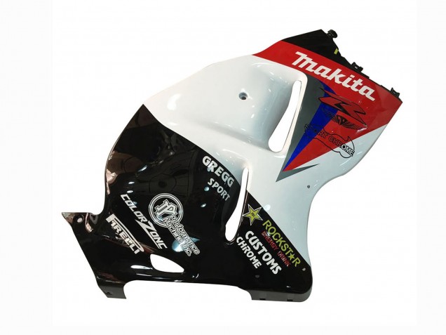 Migliori Carena Moto Suzuki GSXR 1300 Hayabusa 1996-2007 - Bianco Blu Rosso Makita Nero