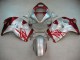 Migliori Carena Moto Suzuki GSXR 1300 Hayabusa 1996-2007 - Argento Rosso Hayabusa