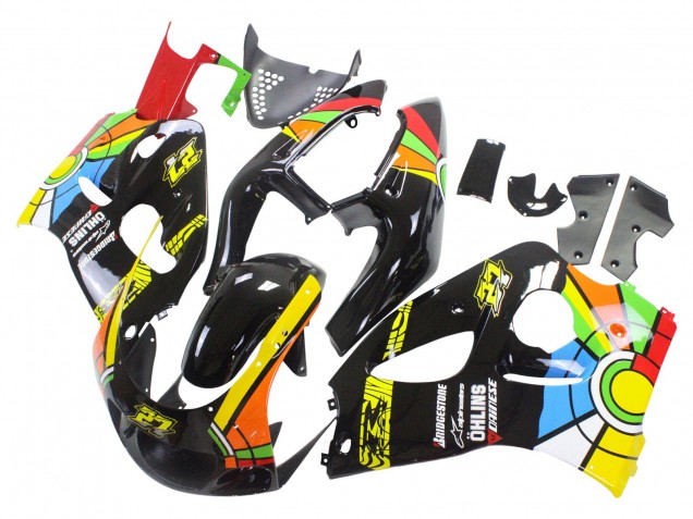 Migliori Carena Moto Suzuki GSXR 600 / GSXR 750 1996-2000 - Nero Multicolore 27
