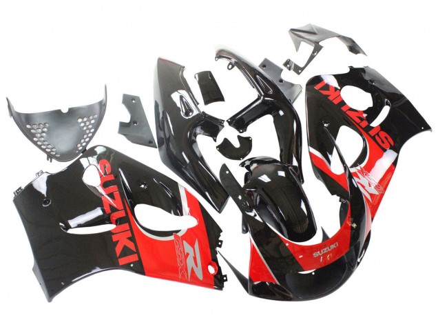 Migliori Carena Moto Suzuki GSXR 600 / GSXR 750 1996-2000 - Nero Rosso