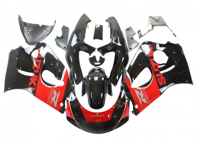 Migliori Carena Moto Suzuki GSXR 600 / GSXR 750 1996-2000 - Nero Rosso