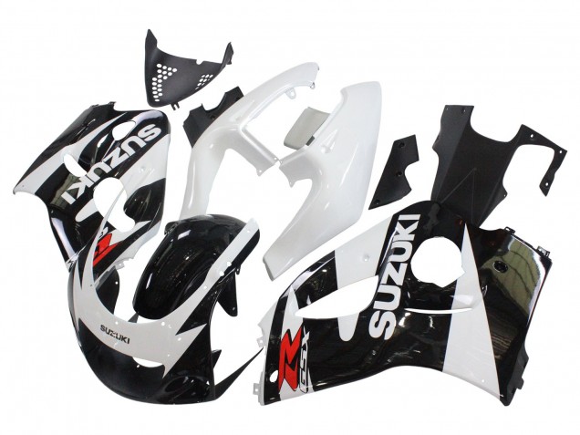 Migliori Carena Moto Suzuki GSXR 600 / GSXR 750 1996-2000 - Nero Bianco