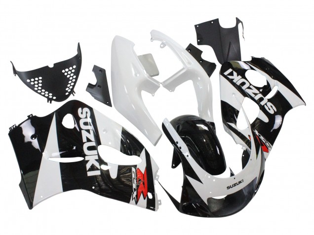 Migliori Carena Moto Suzuki GSXR 600 / GSXR 750 1996-2000 - Nero Bianco