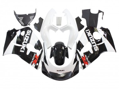 Migliori Carena Moto Suzuki GSXR 600 / GSXR 750 1996-2000 - Nero Bianco