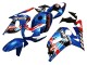 Migliori Carena Moto Suzuki GSXR 600 / GSXR 750 2001-2003 - Blu Rosso Corsa