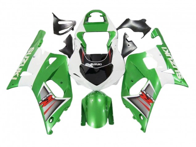 Migliori Carena Moto Suzuki GSXR 600 / GSXR 750 2001-2003 - Bianco Verde Argento Rosso Nero