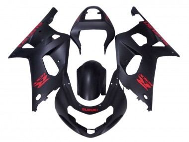 Migliori Carena Moto Suzuki GSXR 600 / GSXR 750 2001-2003 - Nero Opaco Rosso