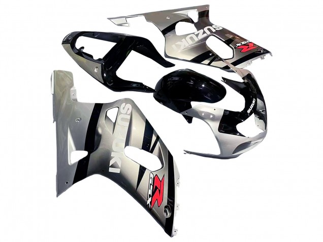 Migliori Carena Moto Suzuki GSXR 600 / GSXR 750 2001-2003 - Argento Nero Lucido Rosso