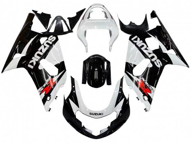 Migliori Carena Moto Suzuki GSXR 600 / GSXR 750 2001-2003 - Bianco Nero Lucido Rosso
