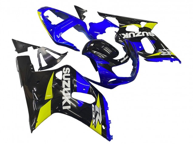 Migliori Carena Moto Suzuki GSXR 600 / GSXR 750 2001-2003 - Blu Giallo Nero Lucido