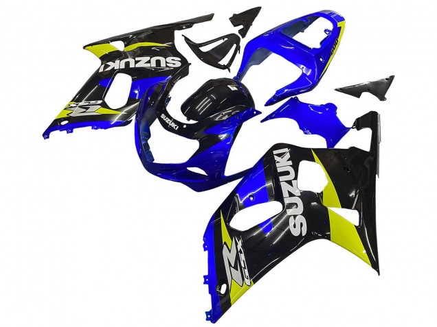 Migliori Carena Moto Suzuki GSXR 600 / GSXR 750 2001-2003 - Blu Giallo Nero Lucido