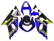 Migliori Carena Moto Suzuki GSXR 600 / GSXR 750 2001-2003 - Blu Giallo Nero Lucido