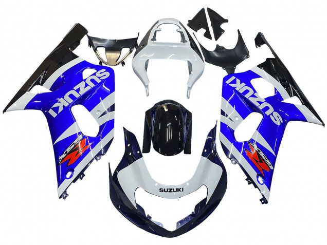 Migliori Carena Moto Suzuki GSXR 600 / GSXR 750 2001-2003 - Blu Bianco Nero Lucido Rosso