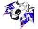 Migliori Carena Moto Suzuki GSXR 600 / GSXR 750 2001-2003 - Bianco Blu Nero Lucido Rosso