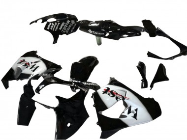 Migliori Carena Moto Kawasaki ZX9R 2000-2001 - Nero Lucido Bianco West